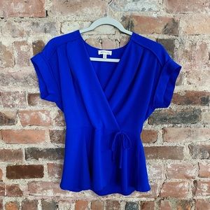 Blue peplum top